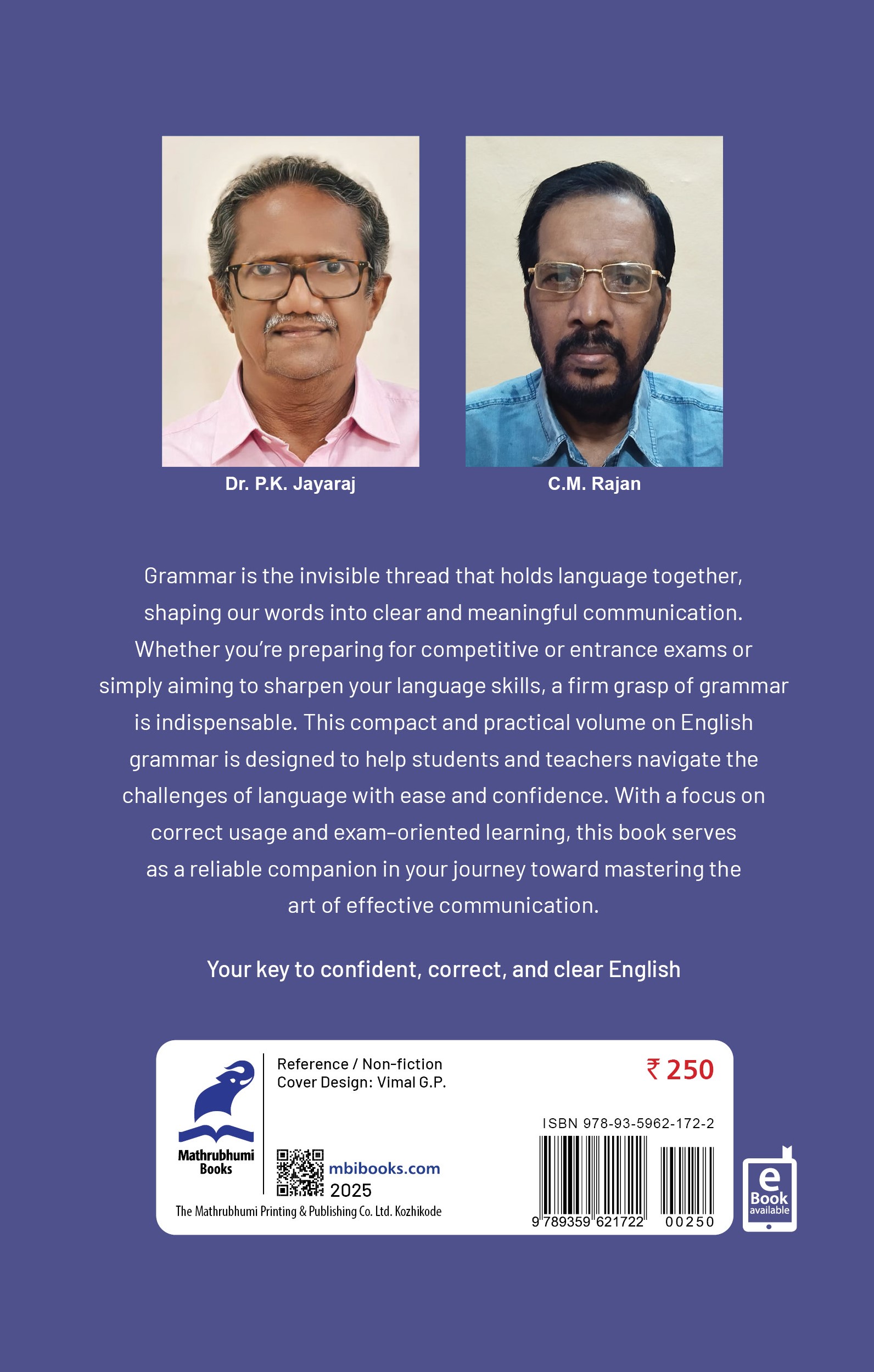 English Grammar Made Easy Cover - Back English Grammar Made Easy Cover - Back